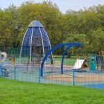 Sefton Park Playground, Liverpool, with its rocket climbing tower Sefton Park Playground, Liverpool, with its rocket climbing tower