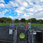 Fenced play area at Princes Park Playground, Liverpool Fenced play area at Princes Park Playground, Liverpool