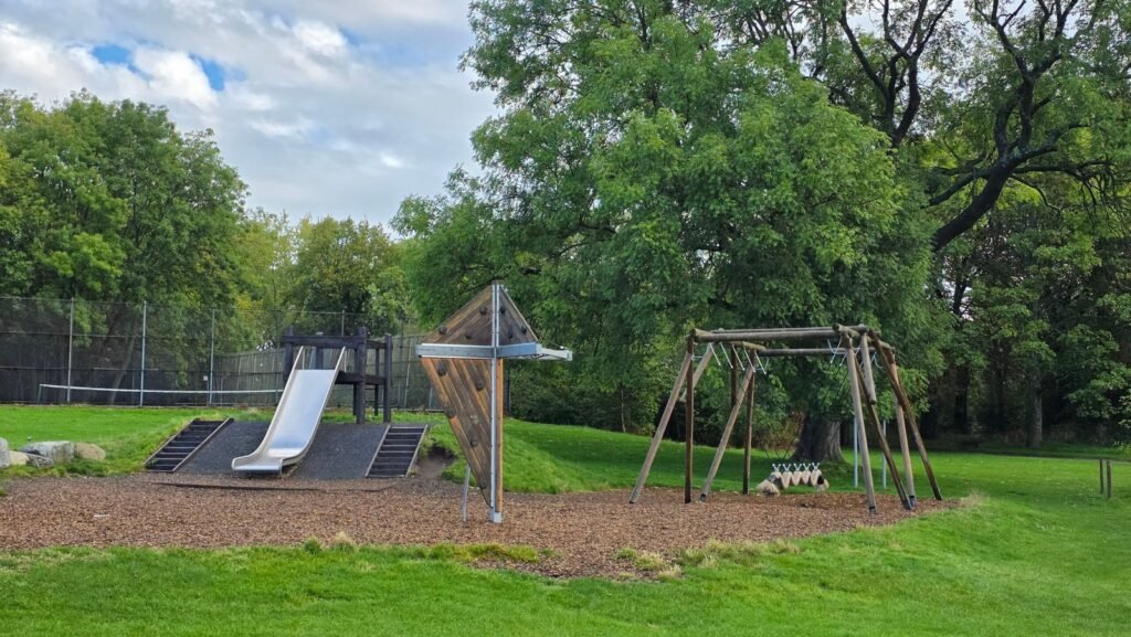 Natural play area at Princes Park, Toxteth, Liverpool Natural play area at Princes Park, Toxteth, Liverpool