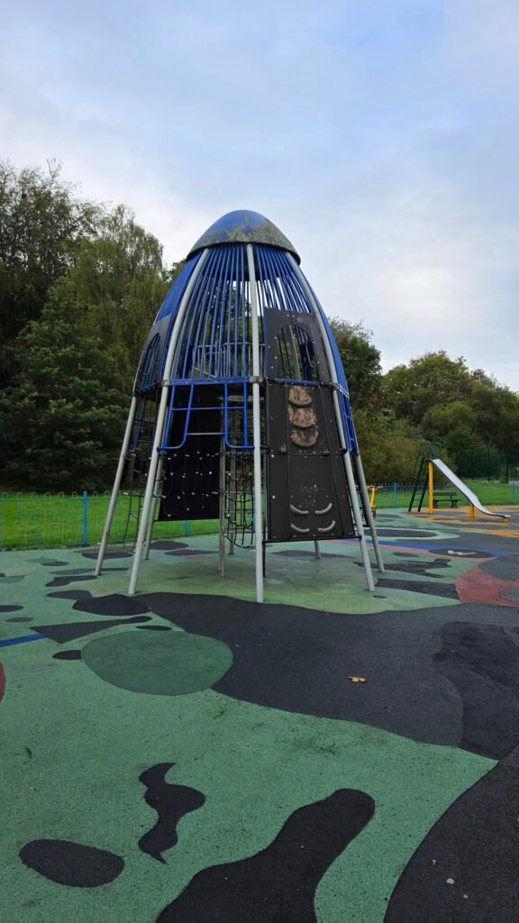 Rocket climbing tower at Sefton Park Playground, Liverpool Rocket climbing tower at Sefton Park Playground, Liverpool
