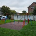Swings at Aigburth Vale Play Area, Aigburth, Liverpool Swings at Aigburth Vale Play Area, Aigburth, Liverpool