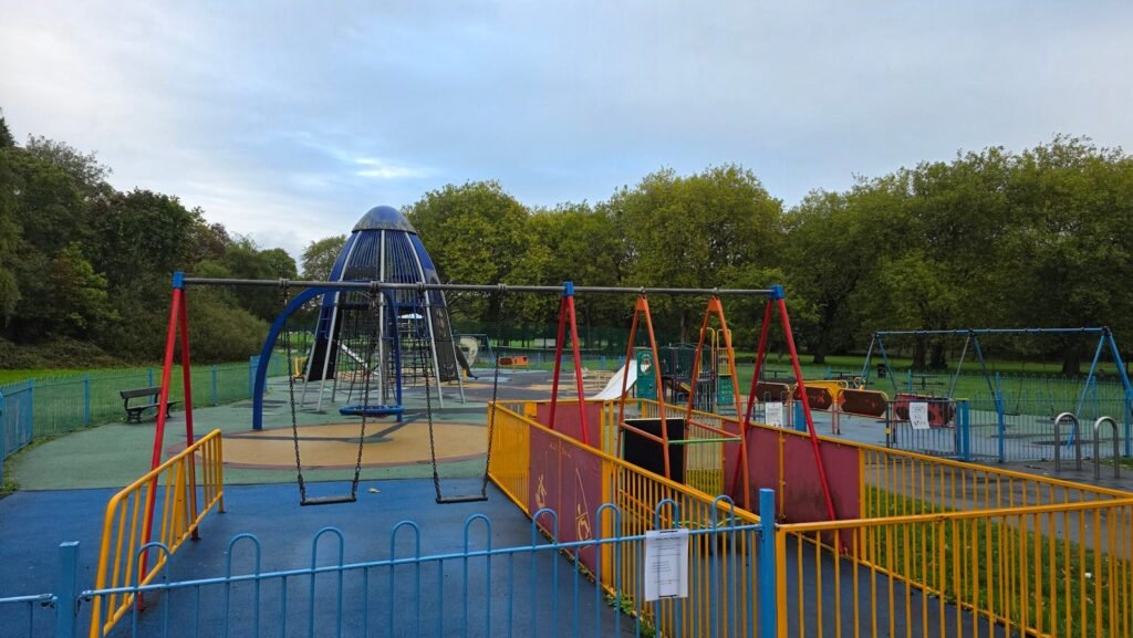 Swings at Sefton Park Playground, Liverpool Swings at Sefton Park Playground, Liverpool