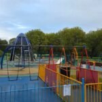Swings at Sefton Park Playground, Liverpool Swings at Sefton Park Playground, Liverpool