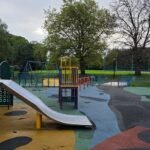 Wide slide at Sefton Park Playground, Liverpool Wide slide at Sefton Park Playground, Liverpool