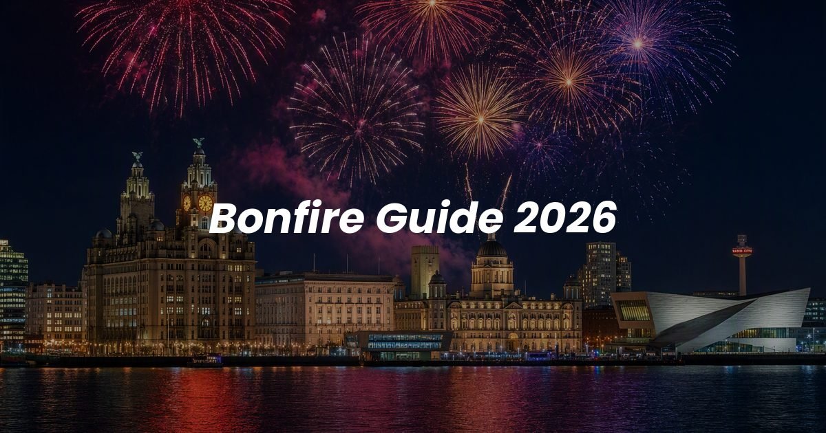 Bonfire Guide 2026: the Liverpool waterfront lit up at night