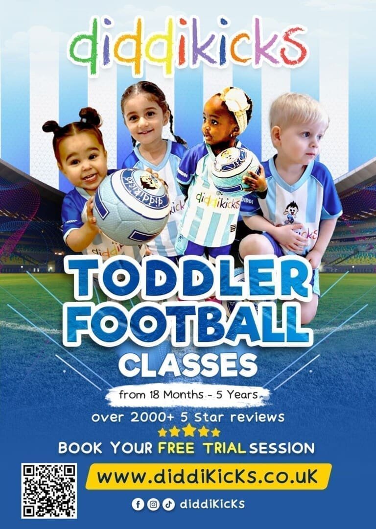 Diddikicks toddler football classes for 18 months to 5 years in Liverpool
